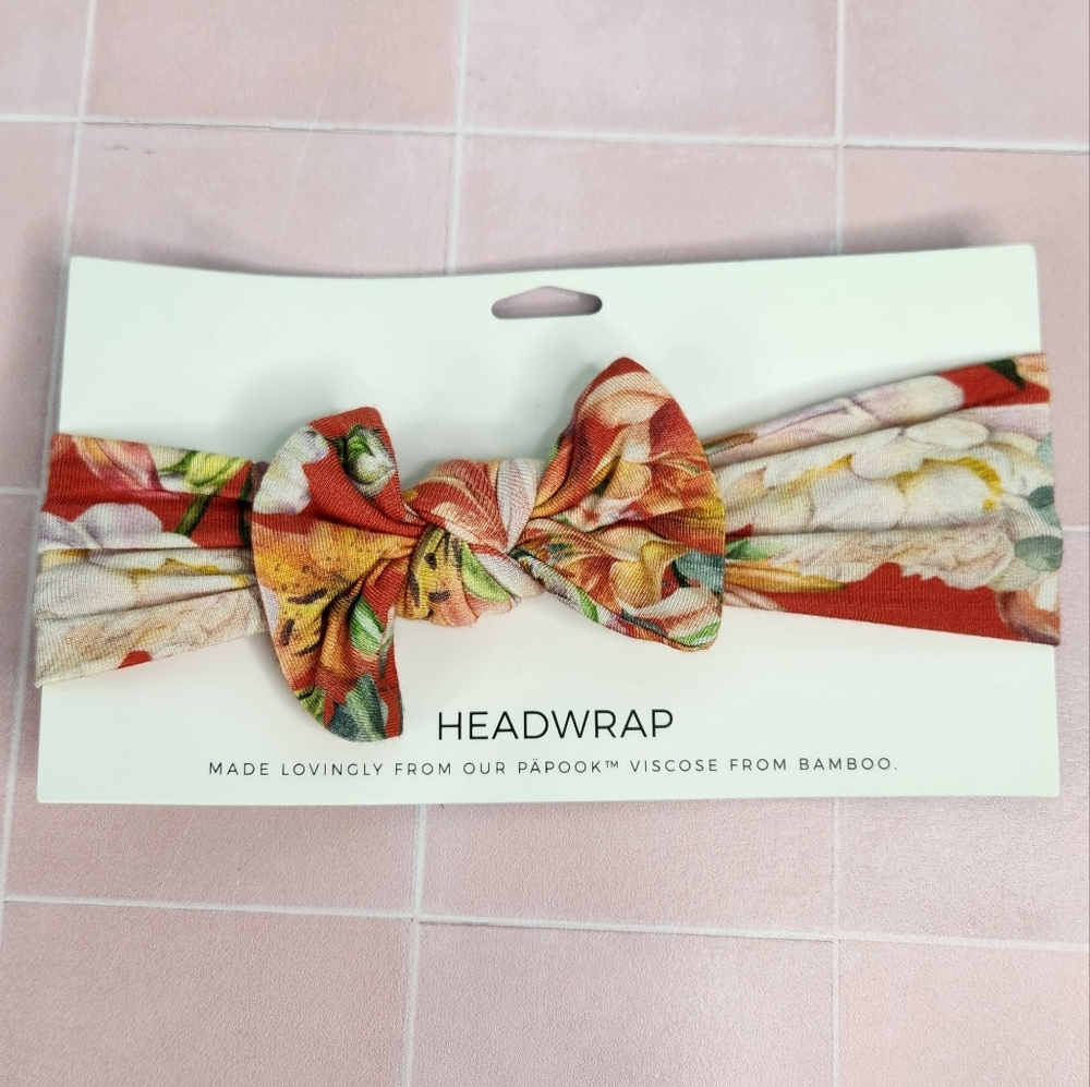 Posh Peanut Floral Headwrap with Bow